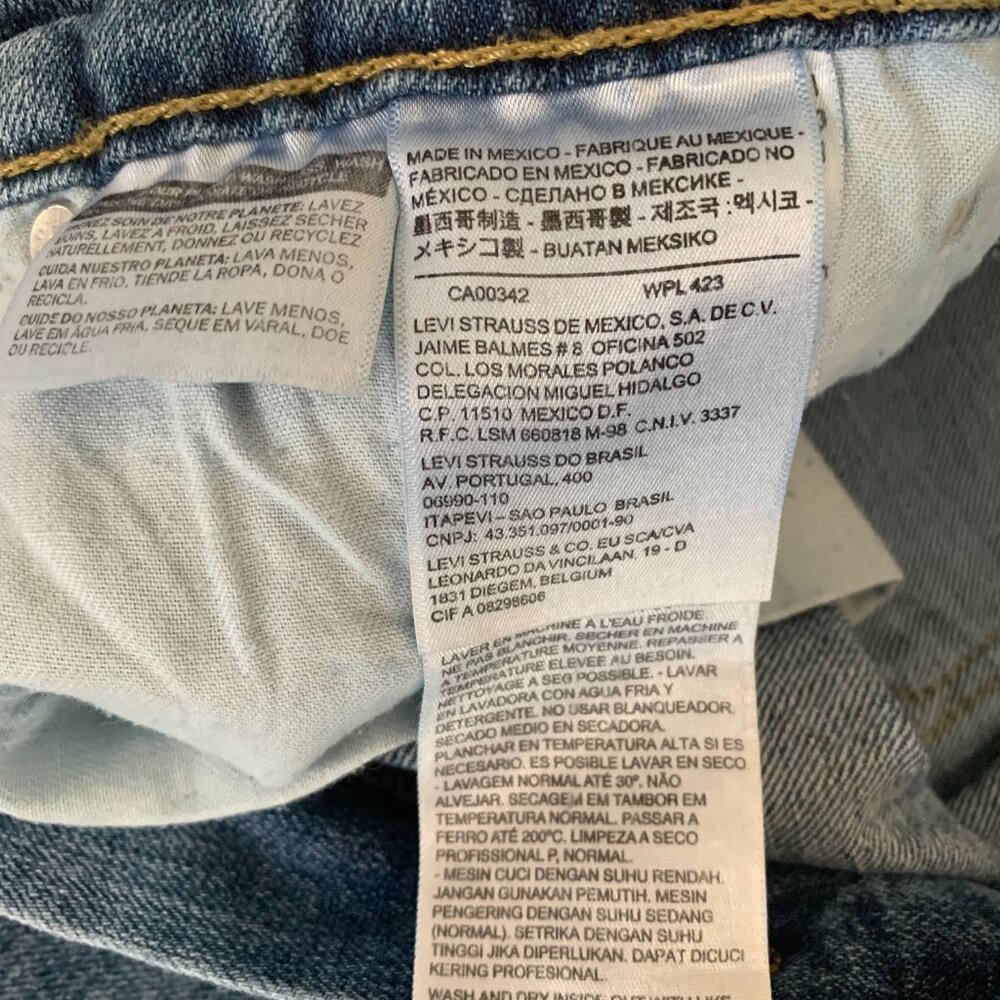 Levi's 508 Tapered Jeans Bleached Denim Slim Fit - Picture 9 of 15